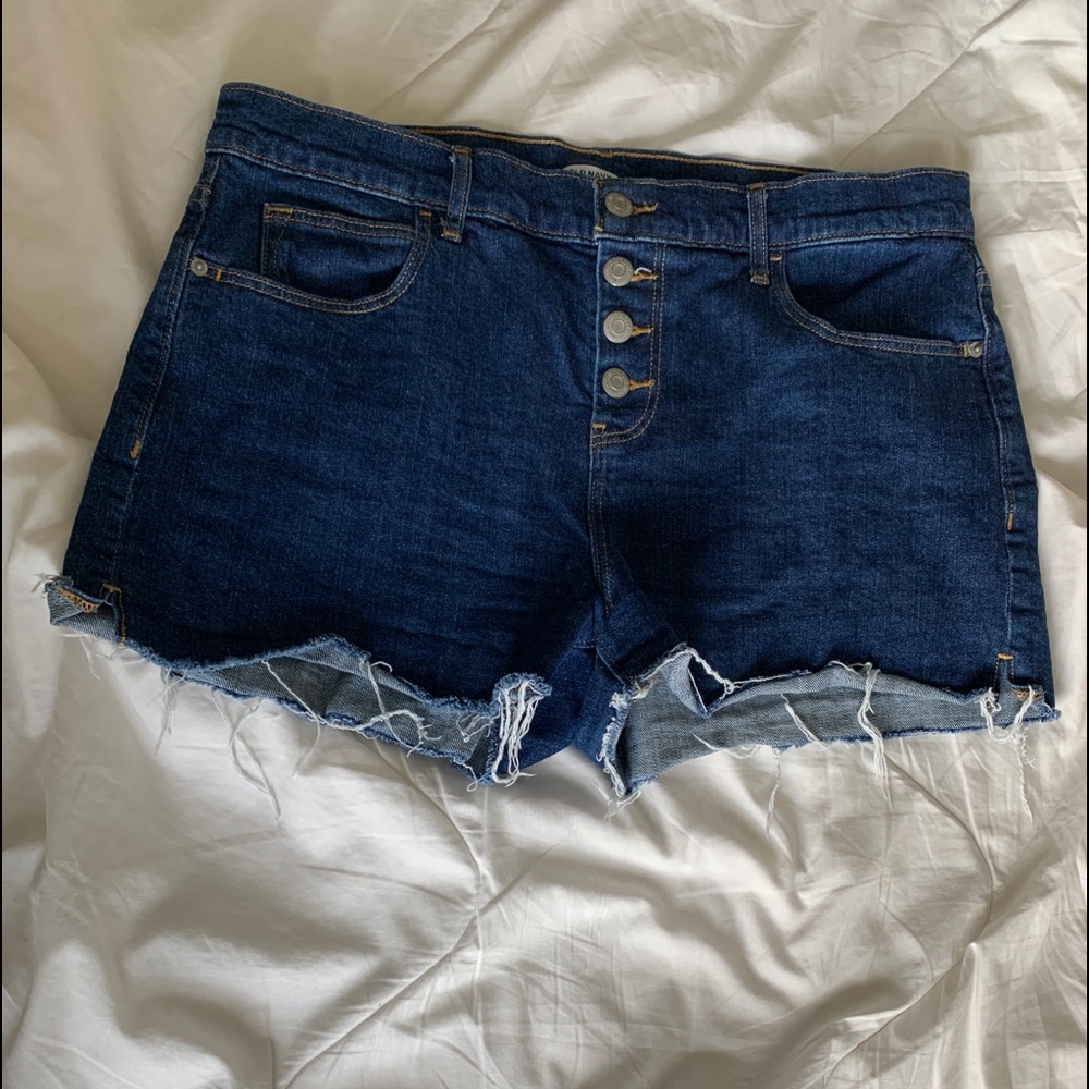 High waisted jean shorts